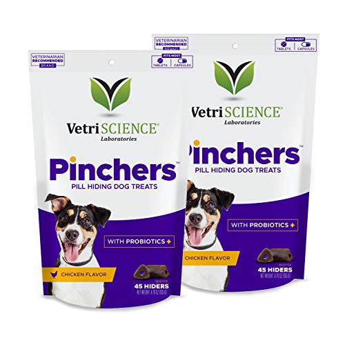 VETRISCIENCE Pill Pinchers for Dogs, Chicken Liver, 45 Pinchers, ...