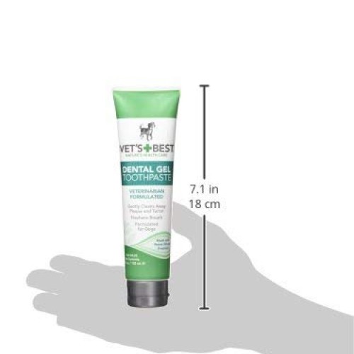 Vets Best Enzymatic Dental Gel Toothpaste for Dogs, USA Made To...