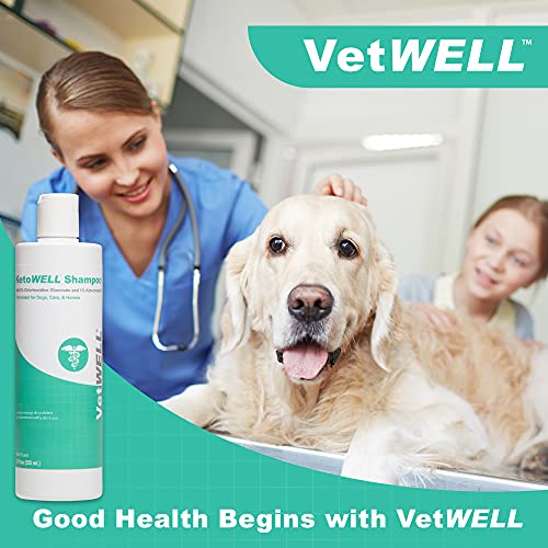VetWELL Ketoconazole Chlorhexidine Shampoo for Dogs & Cats - Medi...