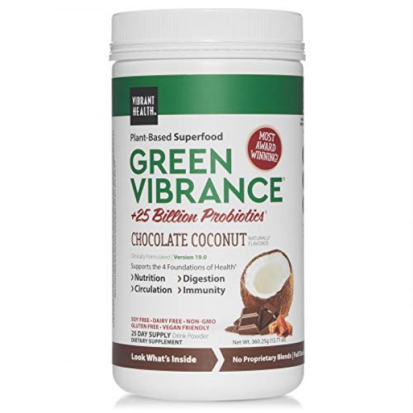 Vibrant Health, Green Vibrance, Plant-Based Superfood Powder, Veg...