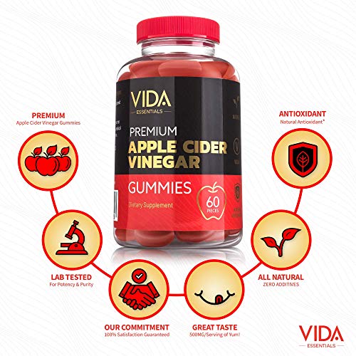 Vida Essentials - Apple Cider Vinegar Gummies - Immune Boosting, ...