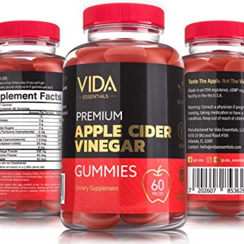 Vida Essentials - Apple Cider Vinegar Gummies - Immune Boosting, ...