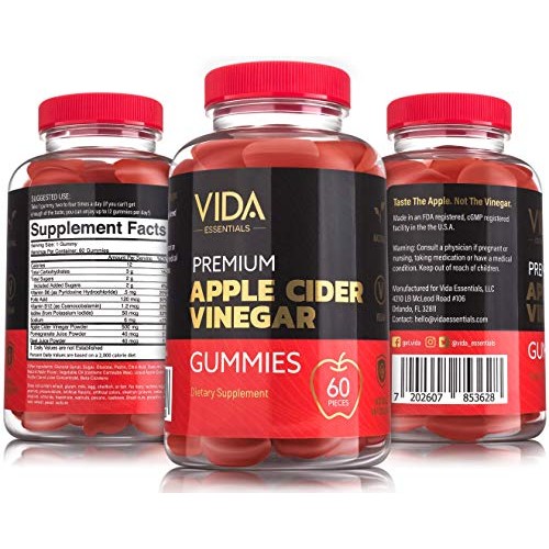 Vida Essentials - Apple Cider Vinegar Gummies - Immune Boosting, ...