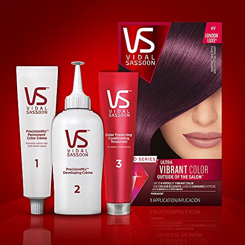 Vidal Sassoon Pro Series Permanent Hair Dye, 2 Black Hair Color, ...