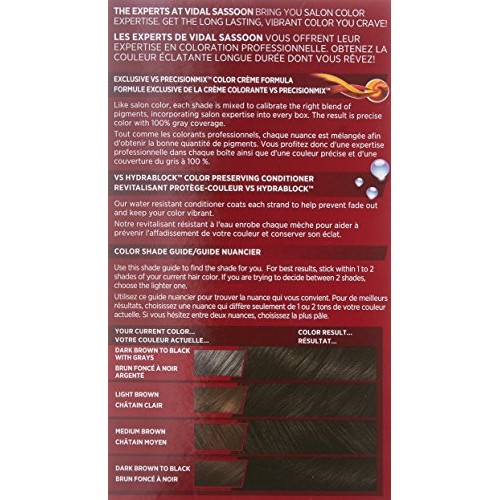 Vidal Sassoon Pro Series Permanent Hair Dye, 2 Black Hair Color, ...