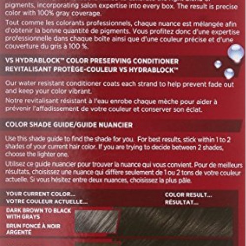 Vidal Sassoon Pro Series Permanent Hair Dye, 2 Black Hair Color, ...