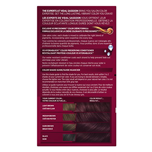 Vidal Sassoon Pro Series Permanent Hair Dye, 4RV Mayfair Burgundy...