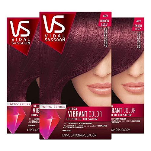 Vidal Sassoon Pro Series Permanent Hair Dye, 4RV Mayfair Burgundy...
