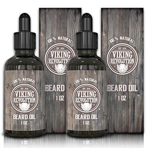 Viking Revolution Beard Oil Conditioner - All Natural Unscented A...