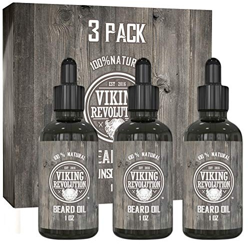 Viking Revolution Beard Oil Conditioner - All Natural Unscented A...