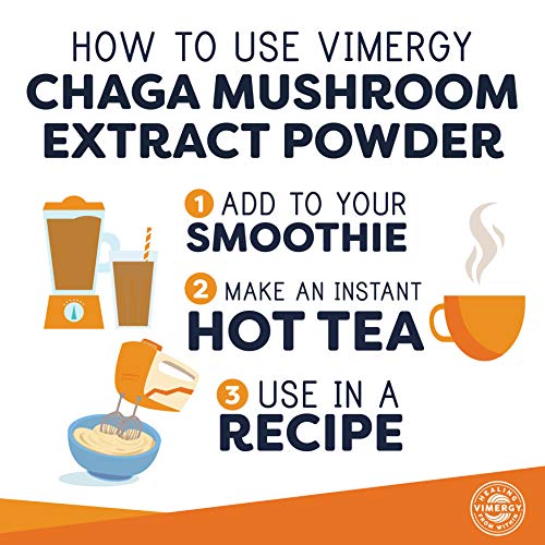 Vimergy USDA Organic Wild Chaga Mushroom Extract Powder, 166 Serv...