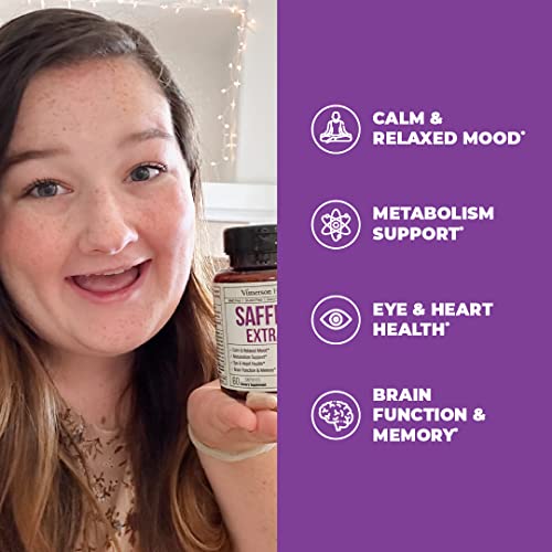 Saffron Extract Capsules - Enhance Eye, Heart & Brain Health - Op...