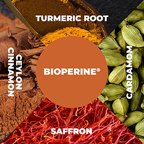 Turmeric Curcumin Saffron, True Ceylon Cinnamon, Cardamom, Bioper...