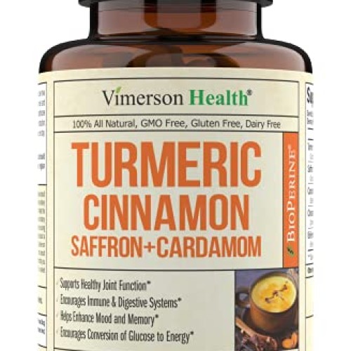 Turmeric Curcumin Saffron, True Ceylon Cinnamon, Cardamom, Bioper...