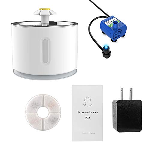 VINSIC Cat Water Fountain, Pet Fountain 80oz/2.4L Large Capacity ...
