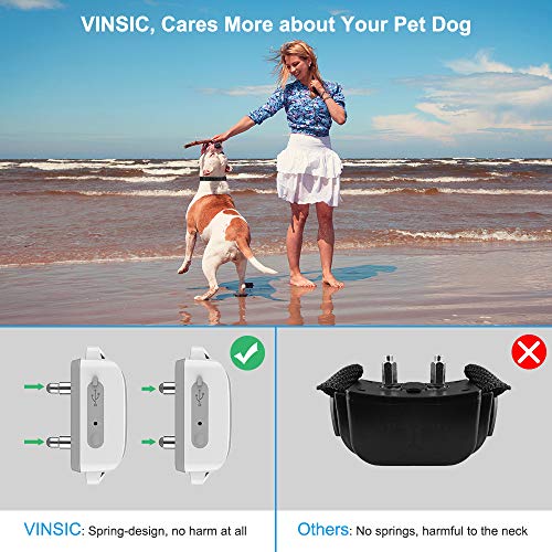 VINSIC Dog Shock Collars with Remote for 2 Dogs, Rainproof Dog Tr...