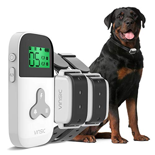 VINSIC Dog Shock Collars with Remote for 2 Dogs, Rainproof Dog Tr...