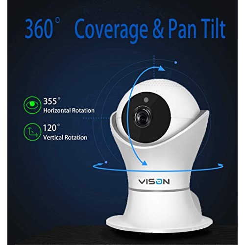 FullHD 1080p WiFi Home Security Camera Pet Camera Wireless IP Ind...