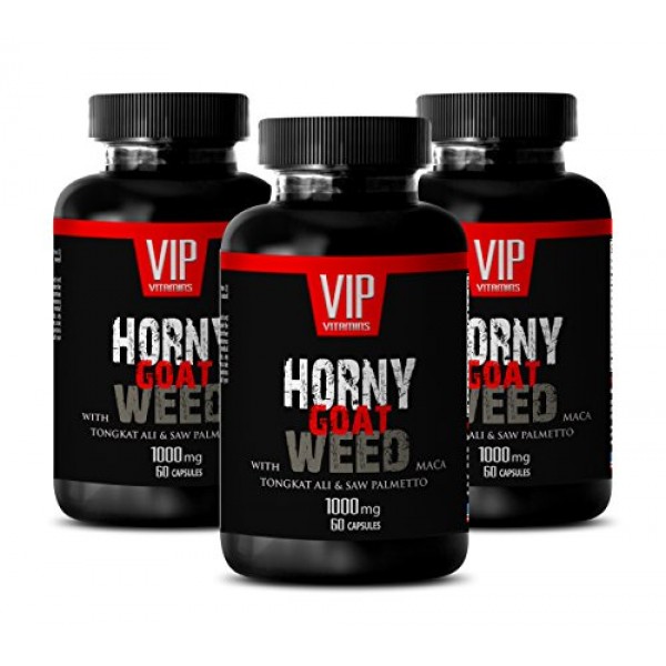 Male libido and Testosterone - Horny Goat Weed 1000MG - Natural C...