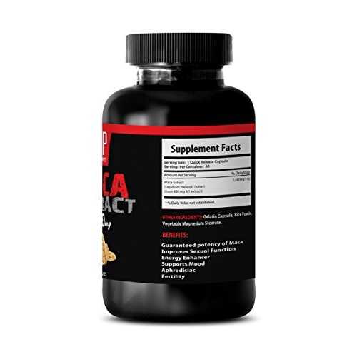 Maca Extract Organic - Maca 1600mg 4: 1 Extract - Increases libid...