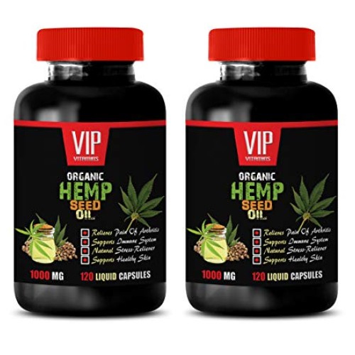 Pain Relief Supplement Natural - Hemp Seed Oil Organic 1000Mg - H...