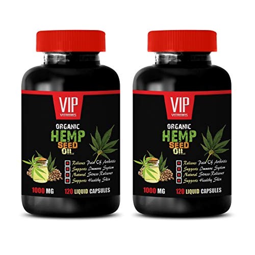 Pain Relief Supplement Natural - Hemp Seed Oil Organic 1000Mg - H...