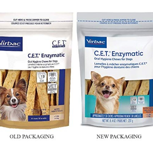 Virbac C.E.T. Enzymatic Oral Hygiene Chews, Small Dog, 30 Count