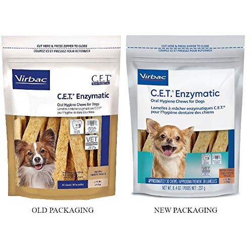 Virbac C.E.T. Enzymatic Oral Hygiene Chews, Small Dog, 30 Count