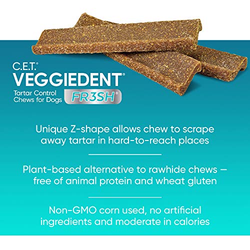 Virbac CET VEGGIEDENT FR3SH Tartar Control Chews for Dogs