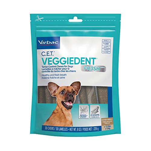Virbac CET VEGGIEDENT FR3SH Tartar Control Chews for Dogs