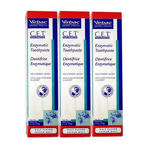 Virbac Dental Chews CET102-3 Malt Toothpaste 3 Pack, 2.5 oz
