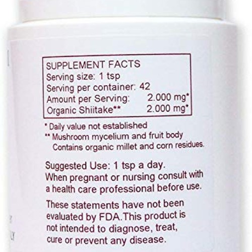 Medicinal Mushroom v-Shiitake Organic Powder Extract | Natural Su...