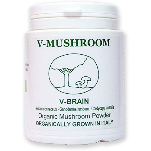 Medicinal Mushrooms v-Brain Supplement Powder | Organic Nootropic...