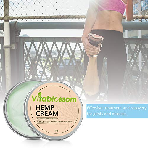 Vitablossom Hemp Balm - Hemp Cream for Back, Knee, Hands, Neck, F...