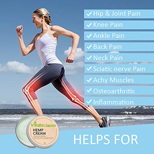 Vitablossom Hemp Balm - Hemp Cream for Back, Knee, Hands, Neck, F...