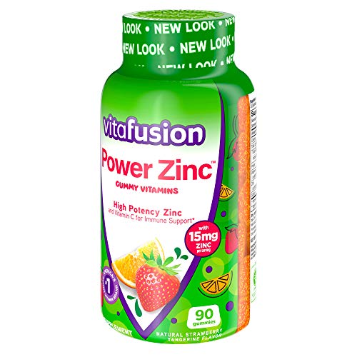 Vitafusion Power Zinc Gummy Vitamins, Strawberry Tangerine, 90 Count