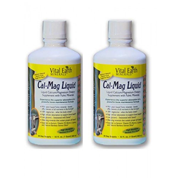 2 Pack! Cal-Mag Liquid 32 Fl. Oz. - 1 Month Supply Each- High Pot...