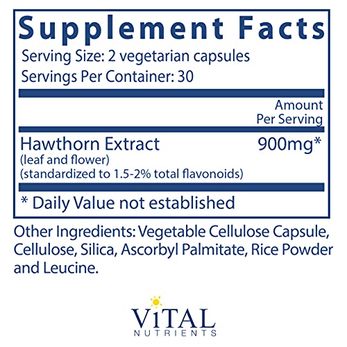 Vital Nutrients - Hawthorn Extract - Cardiovascular System and He...