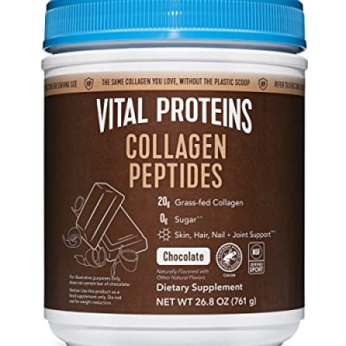 Vital Proteins Chocolate Collagen Powder Supplement Type I, III...
