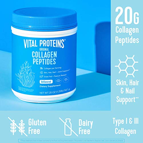 Vital Proteins Collagen Peptides 20oz & 12 Peanut Butter Chocolat...