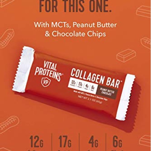 Vital Proteins Collagen Peptides 20oz & 12 Peanut Butter Chocolat...