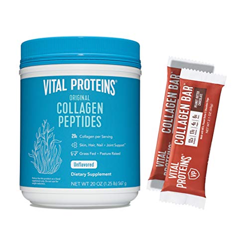 Vital Proteins Collagen Peptides 20oz & 12 Peanut Butter Chocolat...