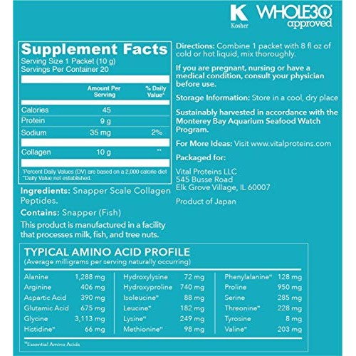 Vital Proteins Collagen Peptides Powder 10oz + Marine Collagen St...
