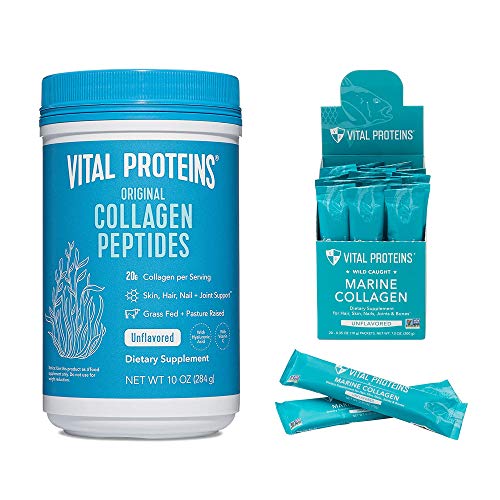 Vital Proteins Collagen Peptides Powder 10oz + Marine Collagen St...