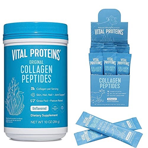 Vital Proteins Collagen Peptides Powder Supplement Canister + Tra...