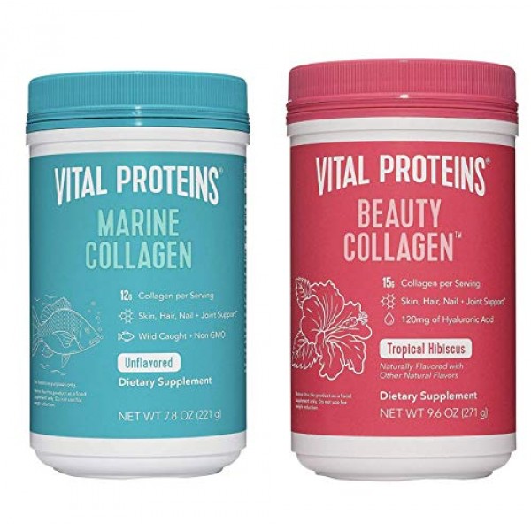 Vital Proteins Marine Collagen Peptides Powder 7.8 oz & Beauty Co...