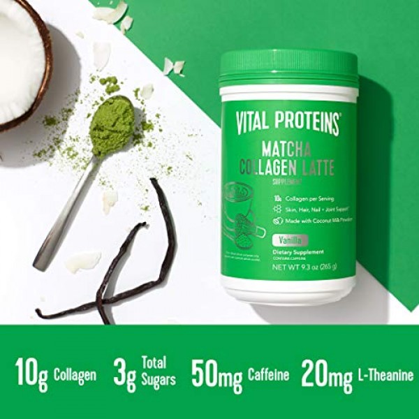 Vital Proteins Matcha Lattes, Matcha Green Tea Collagen Latte Pow...