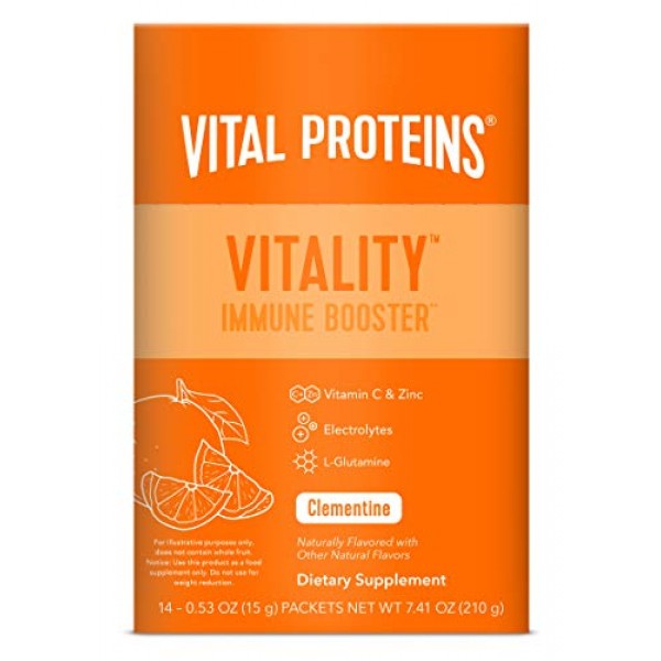 Vitality Immune Booster - 500% DV Vitamin C, 200% DV of Zinc, 2g ...