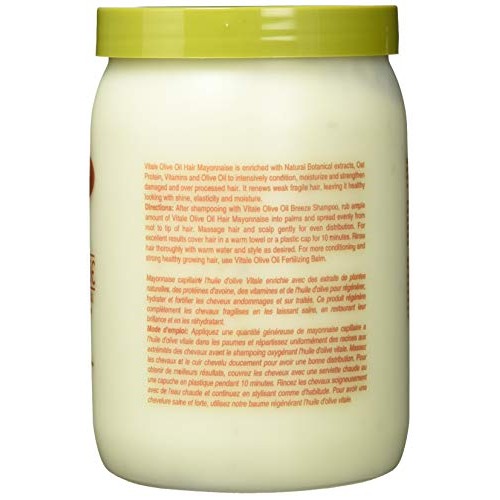 Vitale Olive Oil Hair Mayonnaise 30oz with Oat & Egg Protein and ...