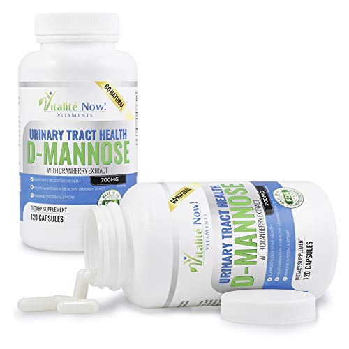 High Strength Pure D-Mannose with Cranberry Extract for Natural U...
